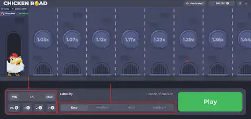 Chicken Road UI Interface